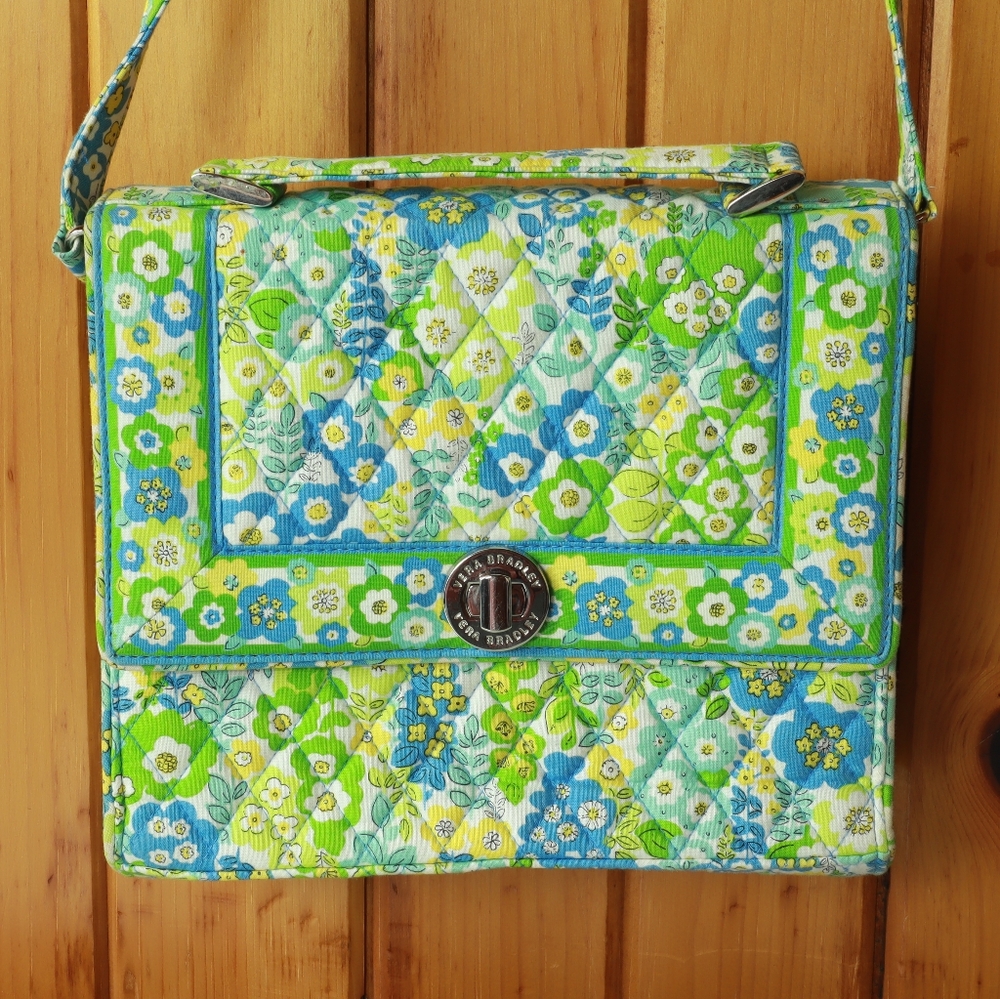 Vera Bradley Small Shoulder Purse  In Pattern "English Meadow"